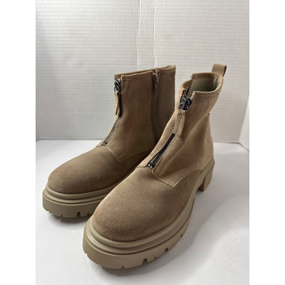 Cruza Women's Size 8 Tan Suede Boots Made in Portugal Classic Stylish Fall glam - Picture 5 of 7